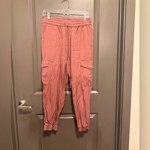 NanaMac’s Dress Forum Dusty Rose Elastic Waist Satin Pants